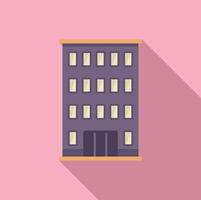 Residence area building icon flat vector. City plan area vector