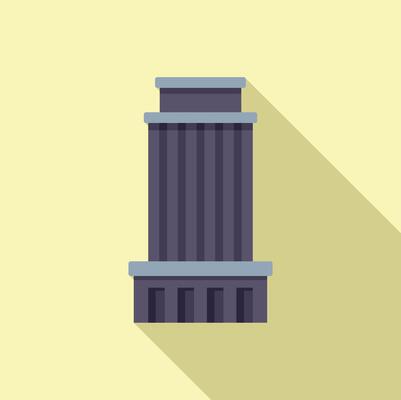 Architecture multistory building icon flat vector. City plan area