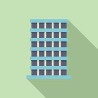 Miniature multistory building icon flat vector. Exterior block vector