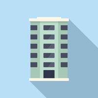 House multistory building icon flat vector. Floor city gym vector