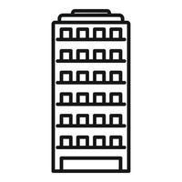 Multistory building icon outline vector. House project vector
