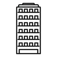 Multistory building icon outline vector. House project vector