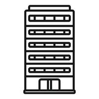 Construction multistory building icon outline vector. Plan area style vector