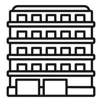 Block multistory building icon outline vector. Gym floor vector