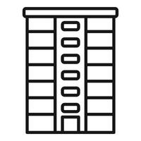 Modern multistory building icon outline vector. Development plan vector