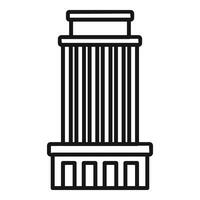 Facade multistory building icon outline vector. Residence office vector
