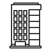 Office style multistory building icon outline vector. Medical style office vector