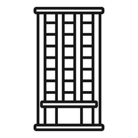 Real estate building icon outline vector. Street plan area vector