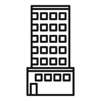 Architecture multistory building icon outline vector. City plan area vector