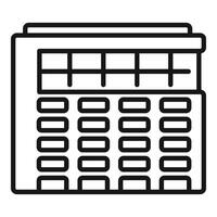 Project multistory building icon outline vector. Development area vector