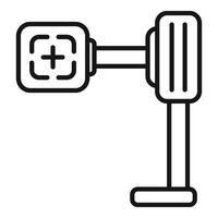 Target fluorography device icon outline vector. Screening exam vector