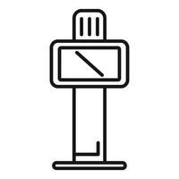 Xray machine monitor icon outline vector. Control room vector