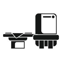 monitor diagnóstico dispositivo icono sencillo vector. escanear radiografía médico vector