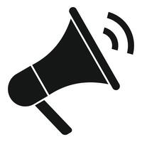 Megaphone announcement icon simple vector. Online media content vector