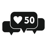 Like online comments icon simple vector. Best media content vector