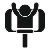 Blogger happy icon simple vector. New content phone record vector