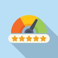 High satisfaction level icon flat vector. Online survey vector