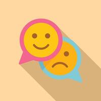 Emoji scale happy level icon flat vector. Expression user vector