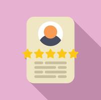 Online profile rating icon flat vector. Button rank grin vector