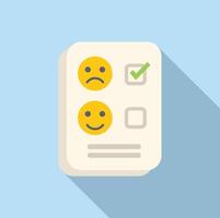 Approved negative survey icon flat vector. User online rank vector