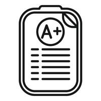 Satisfaction level clipboard icon outline vector. Star button degree vector