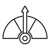 Arrow gauge survey icon outline vector. Satisfaction level vector