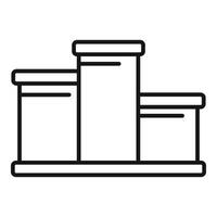 Level customer podium icon outline vector. Game angry button vector