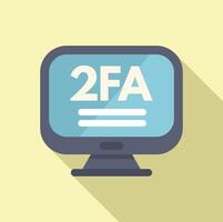 2FA account access icon flat vector. Multi registration account vector