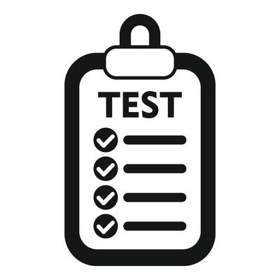 Test sound clipboard icon simple vector. Mute social health