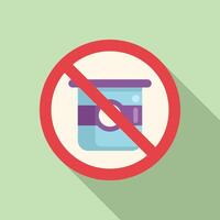 No dairy products icon flat vector. Gluten intolerance vector