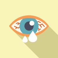 Allergic human eye icon flat vector. Gluten intolerance vector