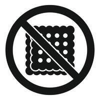 Restricted crackers icon simple vector. Gluten intolerance health vector