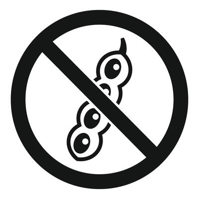 Intolerance of beans icon simple vector. Free non gmo