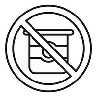 No dairy products icon outline vector. Gluten intolerance vector