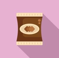 Sweet snack food icon flat vector. Lunch biscuit food vector