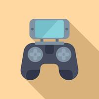 Drone smart control icon flat vector. Smartphone joystick vector