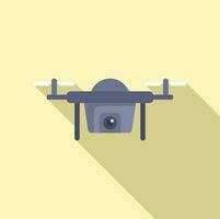 Video drone vehicle icon flat vector. Filming operator vector