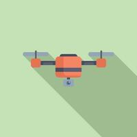 Smart drone control icon flat vector. Air operator vector