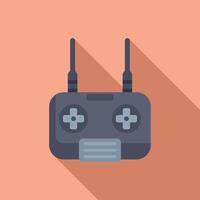 Joystick control icon flat vector. Aerial device vector