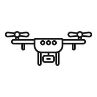 Go pro drone icon outline vector. Aerial videography scene vector