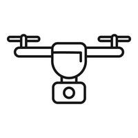 Drone control operator icon outline vector. Air control military vector