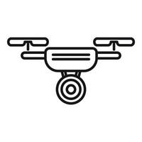 Modern small drone icon outline vector. Air operator vector