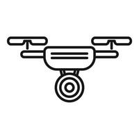 Modern small drone icon outline vector. Air operator vector