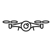 Drone filming icon outline vector. Aero filming operator vector