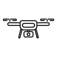 Creative aero filming icon outline vector. Control antenna vector