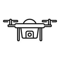 Uav drone filming icon outline vector. Operator air device vector