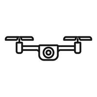 Aero filming drone icon outline vector. Operator cinema go vector