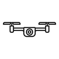 Aero filming drone icon outline vector. Operator cinema go vector