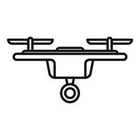 Smart video drone icon outline vector. Control air device vector