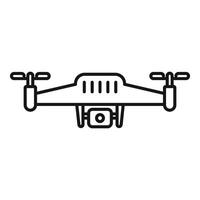 Drone camera filming icon outline vector. Aerial videography vector